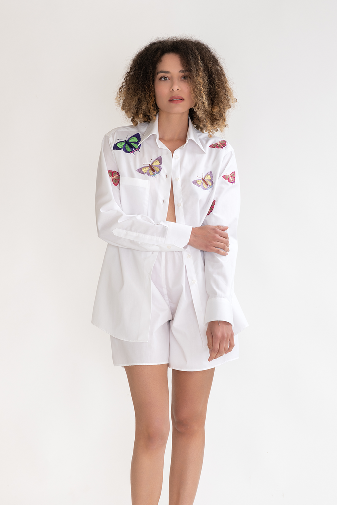 Cocoon Shorts in White - Coya