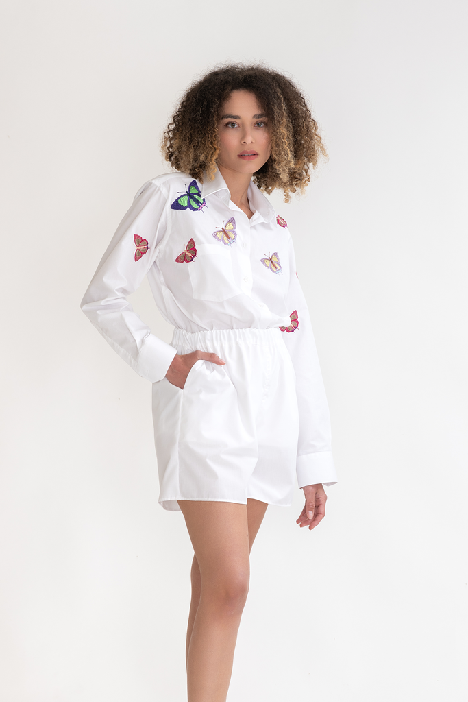 Cocoon Shorts in White - Coya
